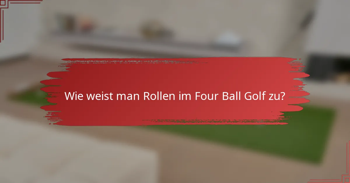 Wie weist man Rollen im Four Ball Golf zu?
